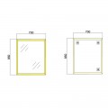 Дзеркало настінне ZERIX FONTE MRZ09-60x85-REVERSE GOLD прямокутне в золотій рамі (ZX6211)