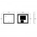 Дзеркало ZERIX MIRRA MR05-80x70-REVERSE з LED Touch, Anti-fog, димером, рег. яскравості (ZX6057)
