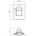 Панель змиву KOER KT-0607-01 157x198x3mm пластикова, кнопка квадратна (колір хром) (KR5344)
