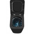 Унітаз підвісний MIXXUS PREMIUM QUADRO-0301-T3 BLACK 490х340х360mm система змиву TORNADO 3.0 (MP6587)