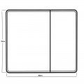 Дзеркальна шафка MIXXUS PREMIUM OLIVARY CM01-80x70x13 з LED Touch, димером, рег. яскравості (MI8296)