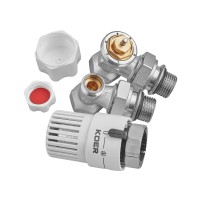 Комплект для підключення радіатора Koer SET-29 - 1/2'' (кутовий) з термоголовкою (KR5716)