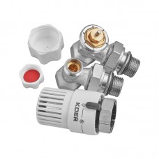 Комплект для підключення радіатора Koer SET-29 - 1/2'' (кутовий) з термоголовкою (KR5716)