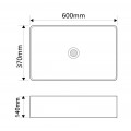 Раковина накладна MIXXUS PREMIUM QUADRO-0209 600х370х140mm (перелив) (MP6522)