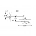Набір верхнього душу Grohe Tempesta 250 380 мм, 1 режим (266682430)