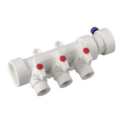 Коллектор 3-way с шаровыми кранами (40x20) PPR KOER K0170.PRO (KP0220)