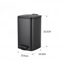 Відро для сміття з плавним закриттям квадратне Zerix Kubix-TC0108 Black 8 л колір чорний (ZX5892)