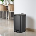 Відро для сміття з плавним закриттям квадратне Zerix Kubix-TC0108 Black 8 л колір чорний (ZX5892)