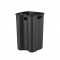 Відро для сміття з плавним закриттям квадратне Zerix Kubix-TC0108 Black 8 л колір чорний (ZX5892)