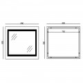Дзеркало Mixxus WARM MR02-80x80 з Led Touch, Anti-fog, димером, регулятором яскравості, годинником (MI6934)