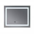Дзеркало Mixxus WARM MR02-80x80 з Led Touch, Anti-fog, димером, регулятором яскравості, годинником (MI6934)