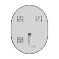 Дзеркало Mixxus Premium ELLIPSE MV05-80x60-Reverse з Led Touch, Anti-fog, димером (3-6,5kK) (MP6642)