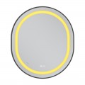 Дзеркало Mixxus Premium ELLIPSE MV05-80x70-REVERSE BLACK (LED Touch, Anti-fog, димер(3-6kK))(MP6646