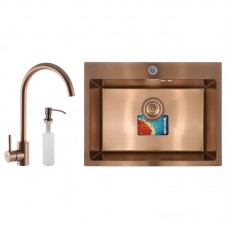 Набор MIXXUS SET-6045-200x1.0-PVD (мойка+смеситель+диспенсер) (MX0588) Набор MIXXUS SET-6045-200x1.0-PVD (мойка+смеситель+диспенсер) (MX0588)