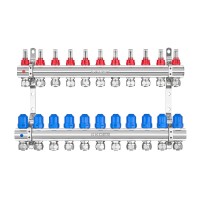 Колекторний блок з витратомірами та євроконусами Koer KR.1210-11 - 1"x11 WAYS (KR5273) Колекторний блок з витратомірами та євроконусами Koer KR.1210-11 - 1"x11 WAYS (KR5273)