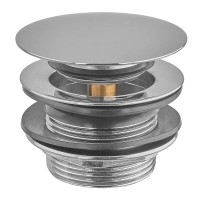 Донний клапан для ванни ZERIX BV-08 автоматичний (Click-Clack) (Колір хром) 1 1/2'' (ZX6025)