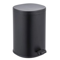 Відро для сміття з плавним закриттям овальне Zerix Prime-TC0105 Black 5л колір чорний (ZX5902)
