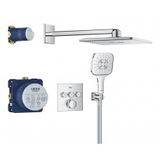 Душова система прихованого монтажу на 3 виходи з термостатом Grohe Grohtherm SmartControl (34864000