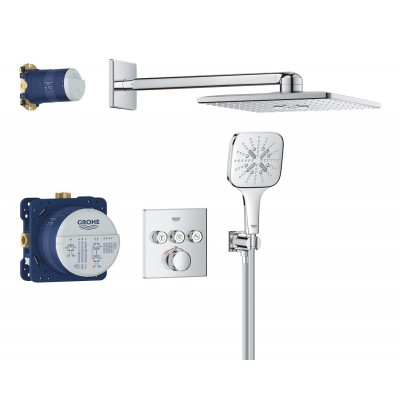 Душова система прихованого монтажу на 3 виходи з термостатом Grohe Grohtherm SmartControl (34864000