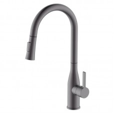 Змішувач для кухні з висувним виливом MIXXUS PREMIUM SUMMER 014 GRAPHITE (Колір графіт) (MI8282)