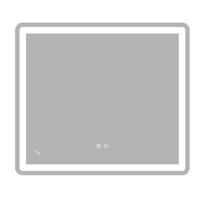 Дзеркало ZERIX MIRRA MR05-80x70-REVERSE з LED Touch, Anti-fog, димером, рег. яскравості (ZX6057)