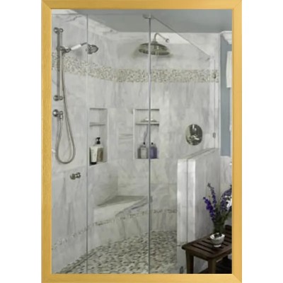 Дзеркало настінне ZERIX FONTE MRZ09-60x85-REVERSE GOLD прямокутне в золотій рамі (ZX6211)