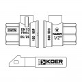 Кран кульовий ГШВ KOER EXTREME KE.215-50 - 2" FM ручка "важіль" червона (KR5755)