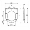 Сидіння-кришка для унітазу MIXXUS PREMIUM SEAT COVER ELLIPSE-WAVE-2001 428х361х50mm дюропластове швидкознімне з мікроліфтом (MP6610)