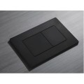 Панель змиву KOER KT-0602-05 240x160x10mm пластикова, кнопка квадратна (колір чорний матовий) (KR5181)