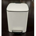 Відро для сміття з плавним закриттям квадратне Zerix Kubix-TC0106 White 6 л (колір білий) (ZX6109)