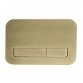 Панель змиву KOER KT-0609-12 240x160x7mm пластикова, кнопка лінійна (колір матове золото) (KR6132)