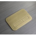 Панель змиву KOER KT-0609-12 240x160x7mm пластикова, кнопка лінійна (колір матове золото) (KR6132)