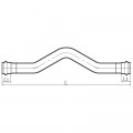 Обвід дворозтрубний KOER KQ.O22-2 PRESS-INOX AISI 304 22x22 (KR6444)