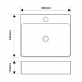 Раковина подвесная-накладная MIXXUS PREMIUM QUADRO-0203 500х420х130mm (отверстие под смеситель, перелив) (MP6718) Раковина подвесная-накладная MIXXUS PREMIUM QUADRO-0203 500х420х130mm (отверстие под смеситель, перелив) (MP6718)