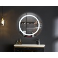 Дзеркало MIXXUS PLAIN MC02-80-CASE з LED Touch, Anti-fog, димером, рег. яскравості, годинником (MI7158)