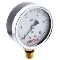 Манометр радиальный KOER KM.610R D=63мм (0-10 bar) 1/4'' (KR2902)