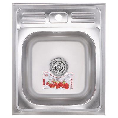 Кухонная мойка накладная ZERIX Z5060-06-160E (satin) (ZX1611)