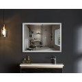 Дзеркало Mixxus FLAT MR04-100x80 з LED Touch, Anti-fog, димером, регулюванням яскравості, годиннико