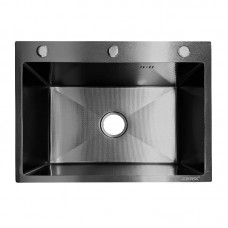 Мийка ZERIX ZH5545 MICRO DECOR GRAPHITE (3.0/0.8) з нержавіючої сталі (колір графіт) (ZX6173)