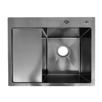 Мийка з нержавіючої сталі ZERIX ZH5850R DECOR GRAPHITE (3.0/0.8) (колір графіт) (ZX6189) Мийка з нержавіючої сталі ZERIX ZH5850R DECOR GRAPHITE (3.0/0.8) (колір графіт) (ZX6189)