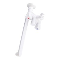 Змішувач для ванни Plamix Omega-140 Euro White (без шланга та лійки) (PM0648)