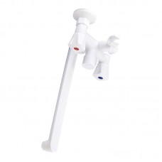 Змішувач для ванни Plamix Omega-140 Euro White (без шланга та лійки) (PM0648)