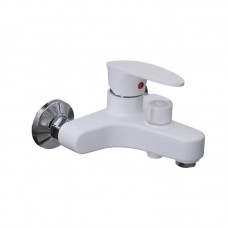 Змішувач для ванни Plamix CEZAR-009 EURO SET White, зі шлангом, лійкою та кронштейном (PM0692) Змішувач для ванни Plamix CEZAR-009 EURO SET White, зі шлангом, лійкою та кронштейном (PM0692)