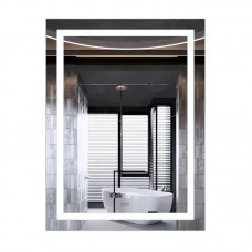 Дзеркало Mixxus Premium FLASH MR21-60x80 з Led Touch, Anti-fog, димером, регулятором яскравості, годинником (MP6617)