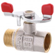 Кран шаровый WATERPRO 1/2" ГШБ (стальная бабочка) (WP2907)