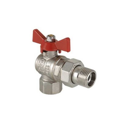 СК Кран с американкой 3/4" красный угловой (120 шт/ящ)