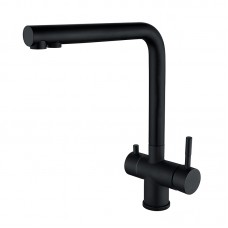 Змішувач для кухні з виходом для питної води Zerix LUX-021 Black з нерж. сталі SUS304 (ZX4870) Змішувач для кухні з виходом для питної води Zerix LUX-021 Black з нерж. сталі SUS304 (ZX4870)
