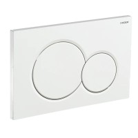 Панель змиву KOER KT-0601-03 240x160x10mm пластикова, кнопка кругла (колір білий) (KR5175)