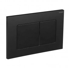 Панель змиву KOER KT-0602-05 240x160x10mm пластикова, кнопка квадратна (колір чорний матовий) (KR5181)
