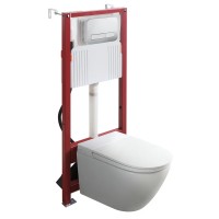 Комплект: KOER TB-0301 SMART Унітаз-біде підвісний TB-0101 з електронним управлінням + Інсталяція KT-0409 + панель KT-0609-01 CHROME (KR6116)